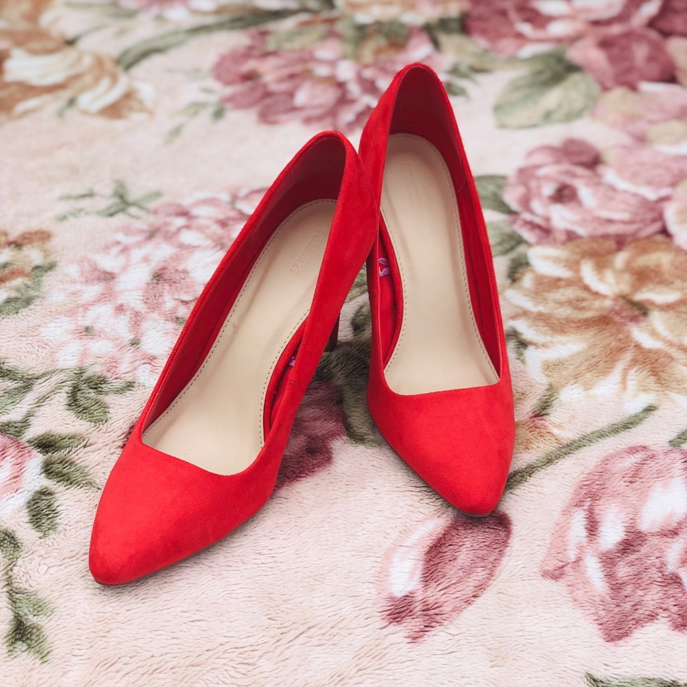 Forever21 Suede Red Heels